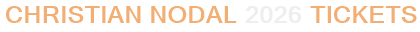 Christian Nodal 2026 Tickets